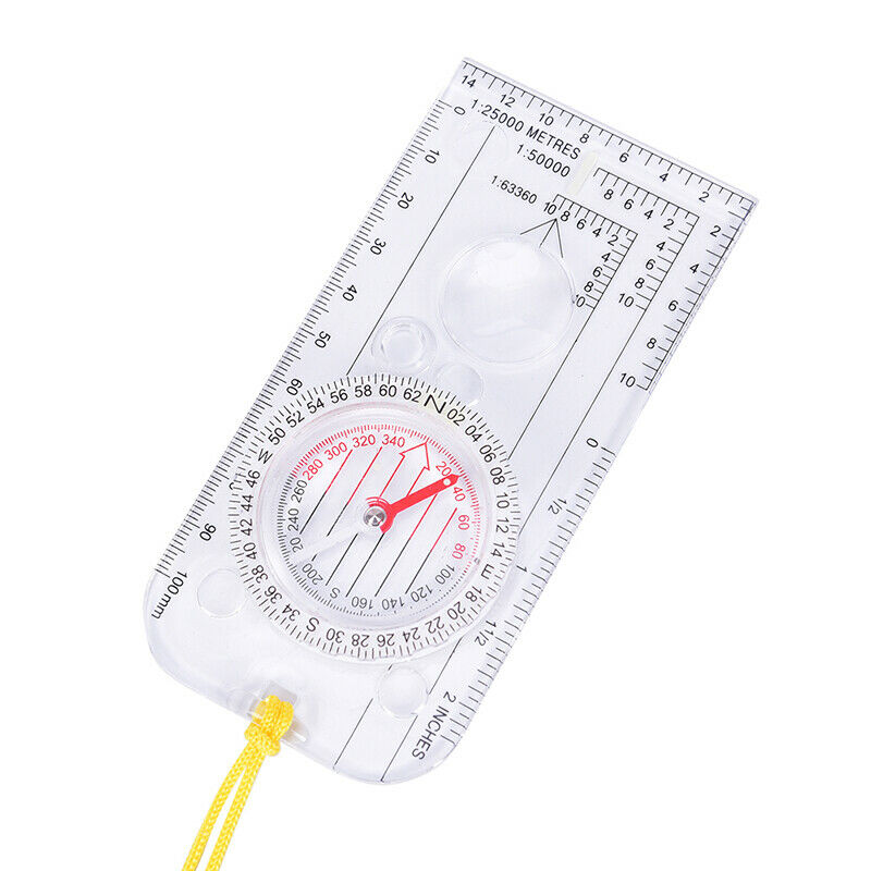 Magnifying Orienteering Compass Navigation Map Reading Scouts Cadet Hikin.l8