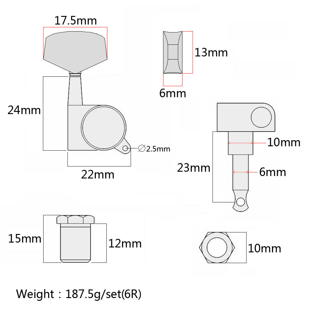Acoustic     Electric     Guitar     String     Tuning     Pegs     Machine