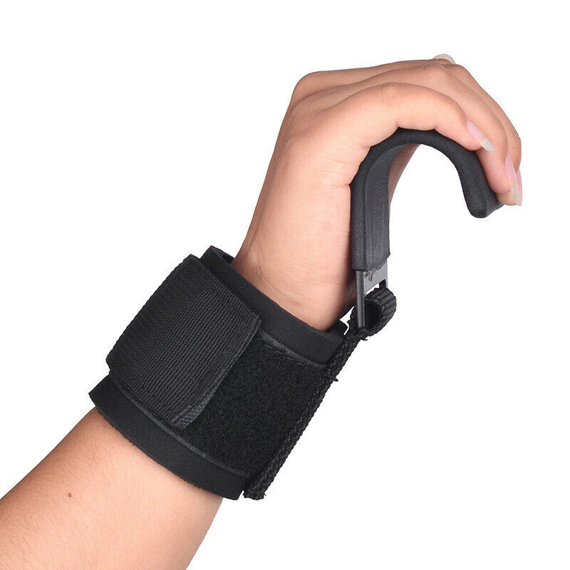 Mens Weightlifting Gym Strap Hook Power Lifting Training Wrist Support Lifting
