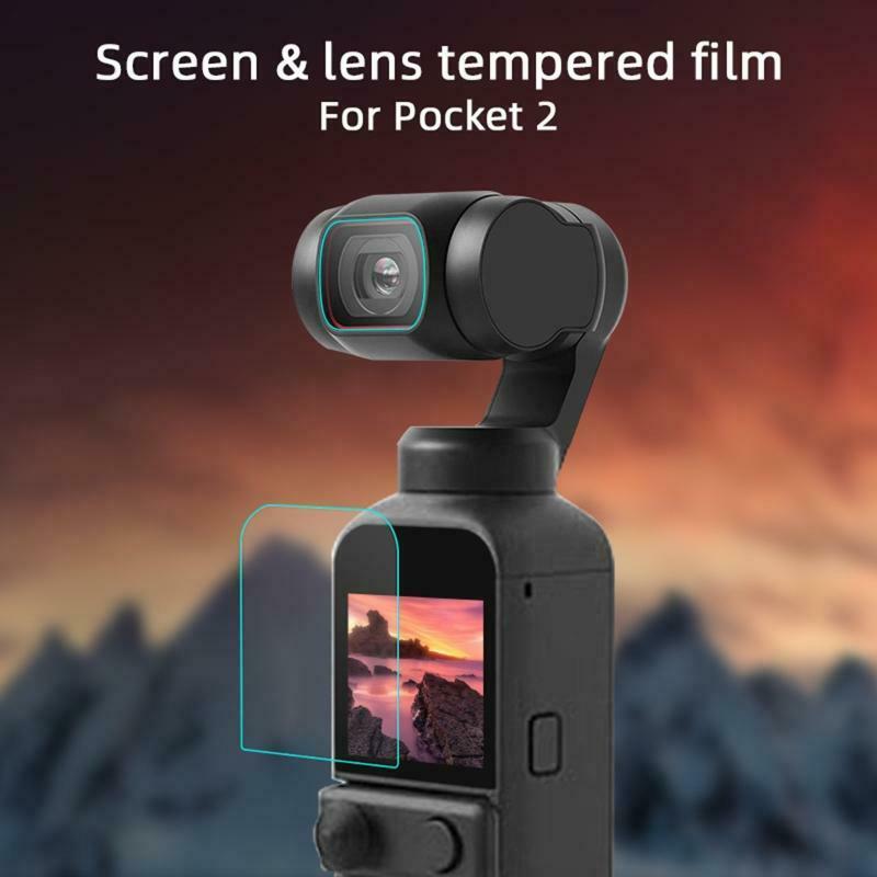 Tempered Glass Screen Protector and Lens Protective Film for Pocket 2 Gimbal