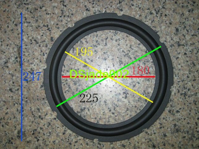 1pcs 10" inch perforated rubber edge Speaker surround Speaker repair parts