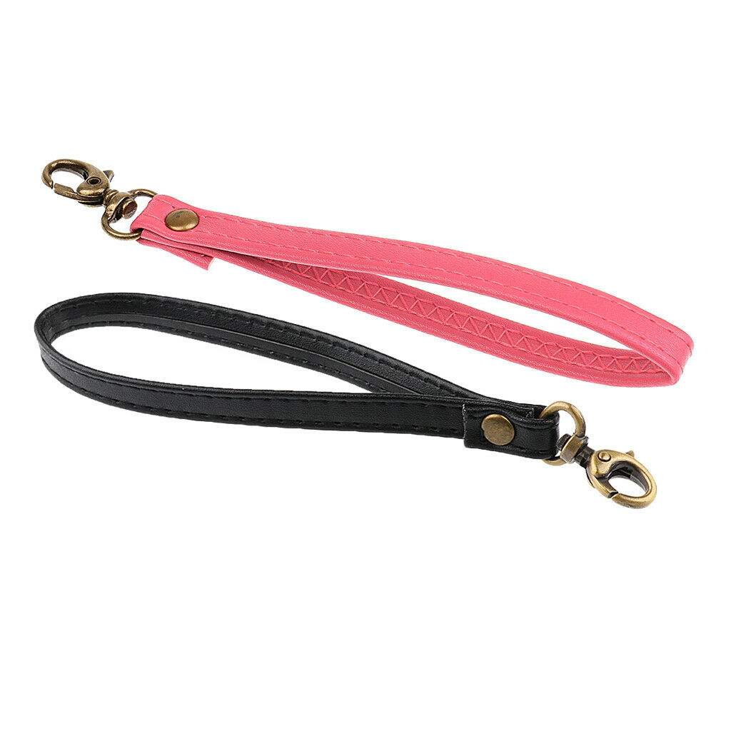 2 Pieces Solid Replacement Leather Wristlet Strap For