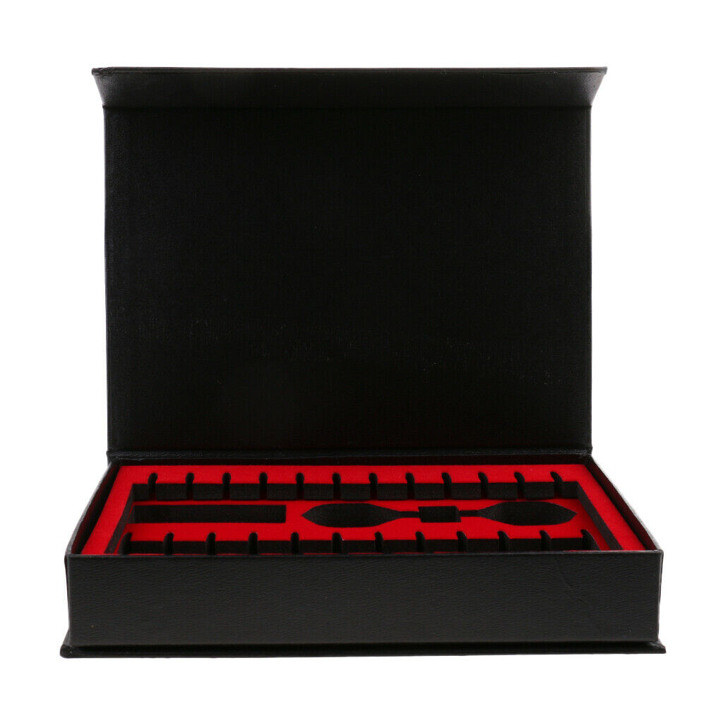 12 Spaces Darts Storage Case Holder Accessories Organizer Gift Box Black+Red