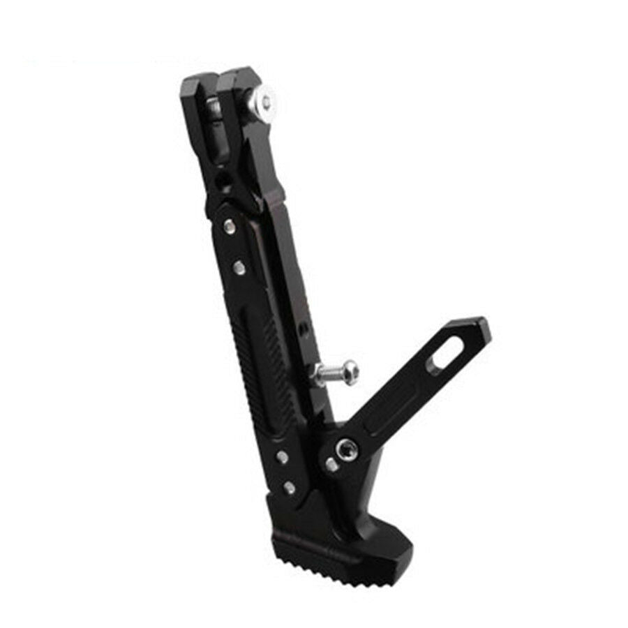 Black Alloy Adjustable Motorcycle Side Tripod Holder Cool Styling Fall Protect