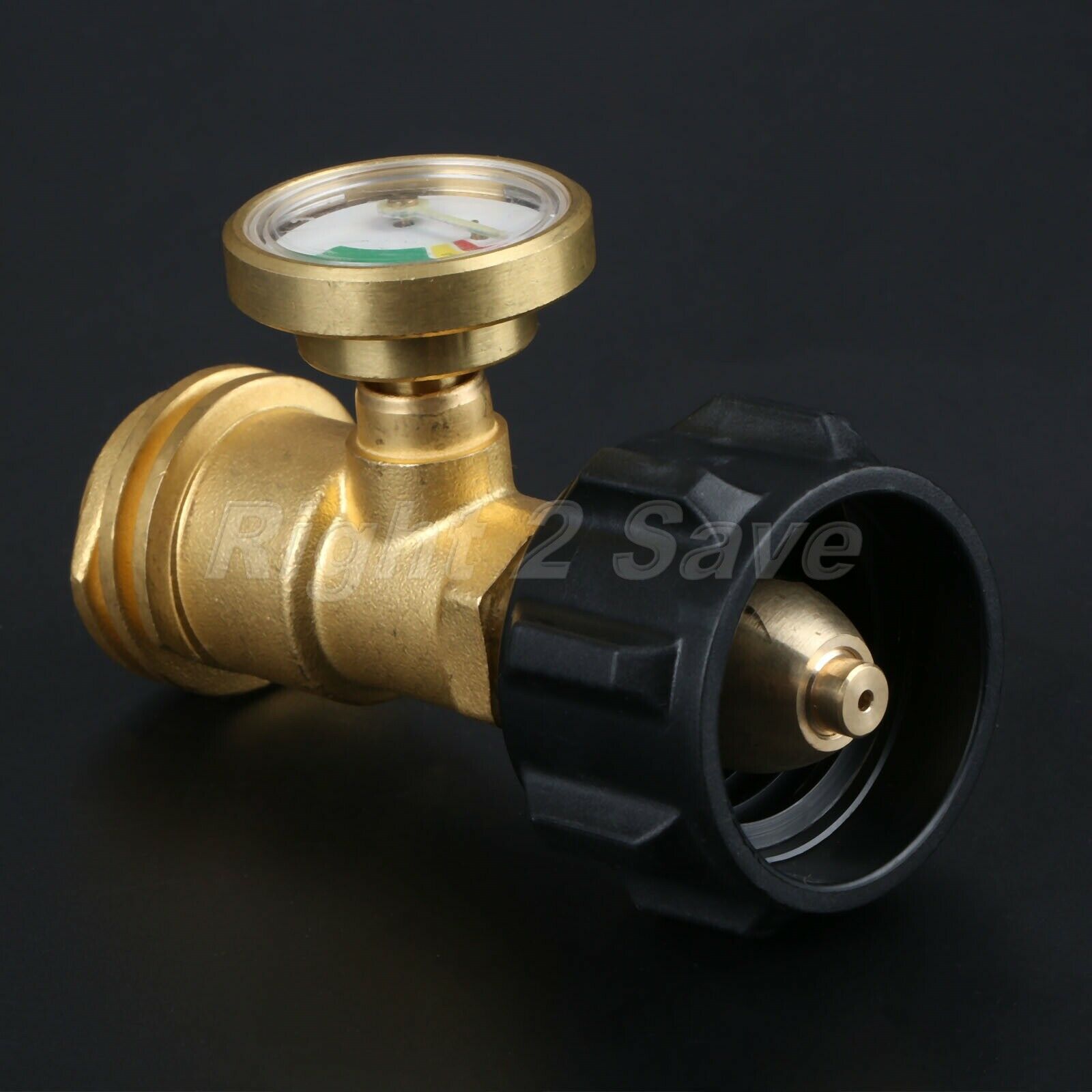 High Quality BBQ QCC1/POL Propane Gas Tank Valves Adapter & Pressure Meter Gauge