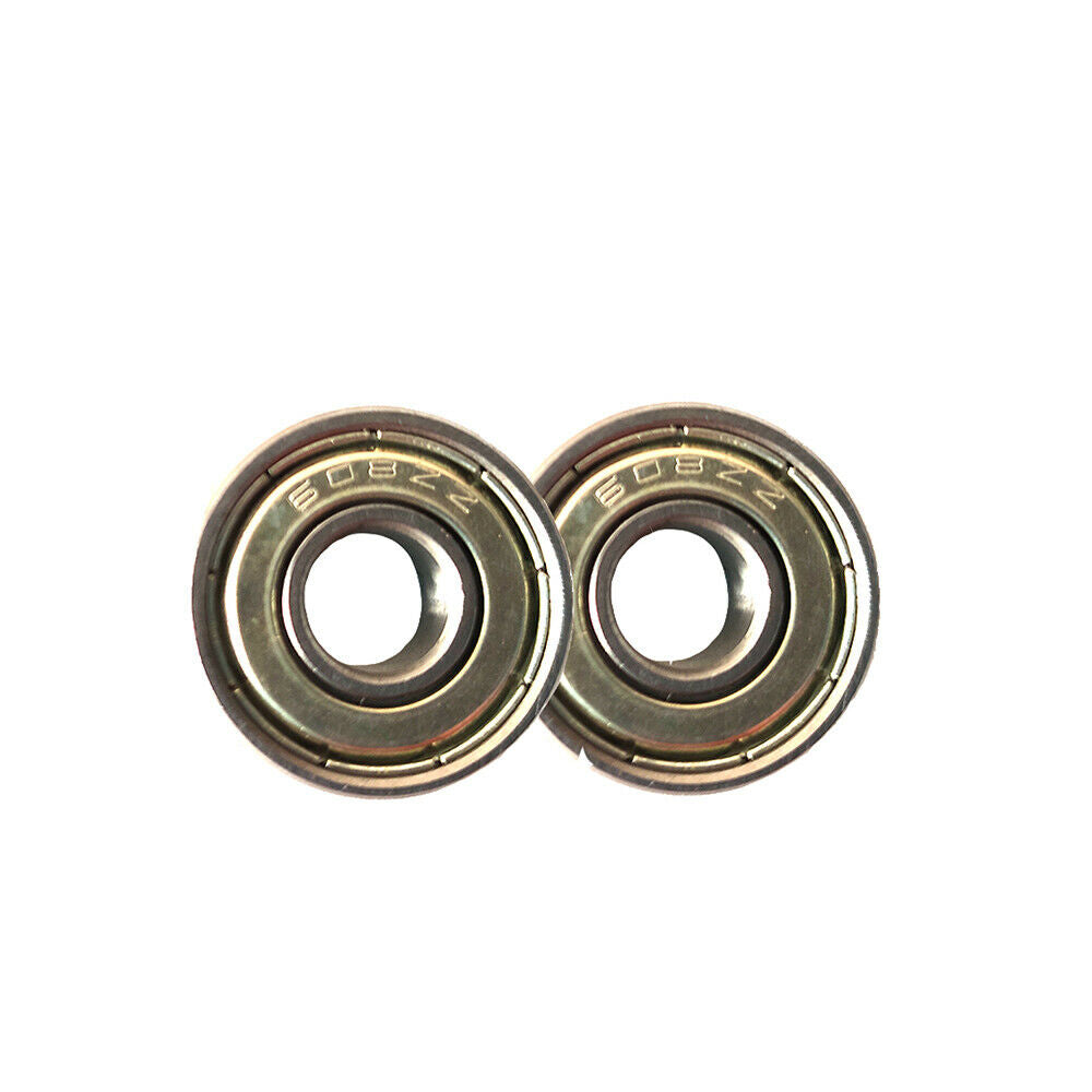 608-ZZ Ball Bearing Dual Shielded Metal Chrome Skateboard, 8x22x7, (10 QTY)