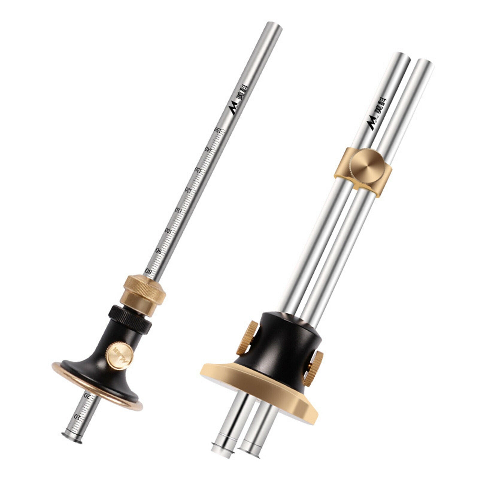 Double Shaft Wheel Marking Gauge Scriber Kit for Soft/Hard Wood Micro-Adjust