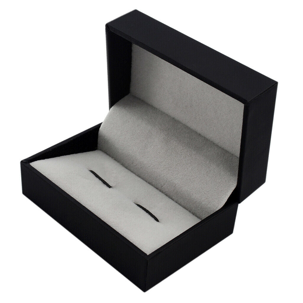 Cuff Links Cufflinks Holder Storage Mens Jewelry Gift Display Box Case Black