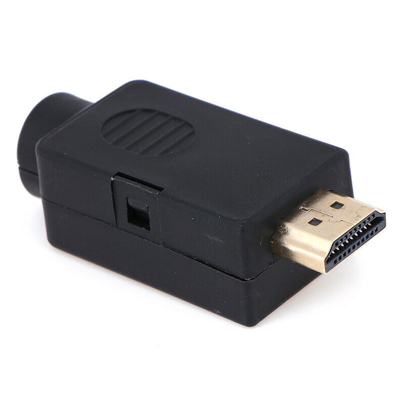 HDMI Male 19P Plug Breakout Terminals Solderless Connector With Cover Tt