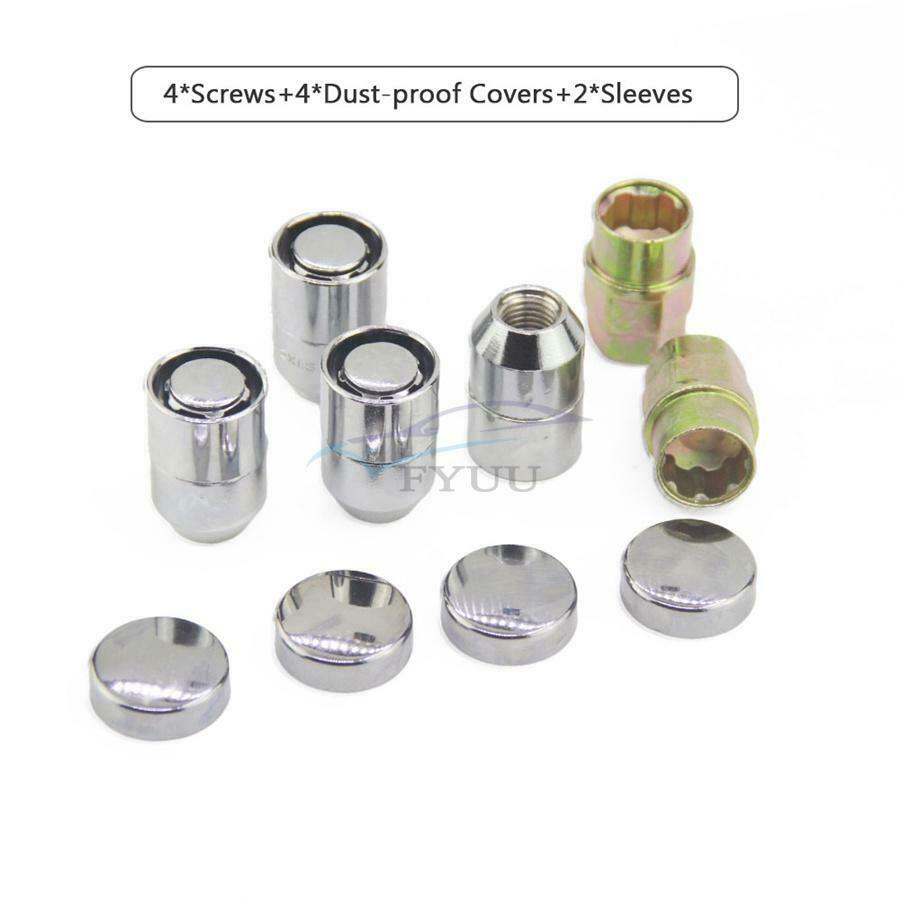 M12 x 1.50 Wheel Anti-Theft Locks  Tyre Screws With 2 Keys For Mazada Chevrolet