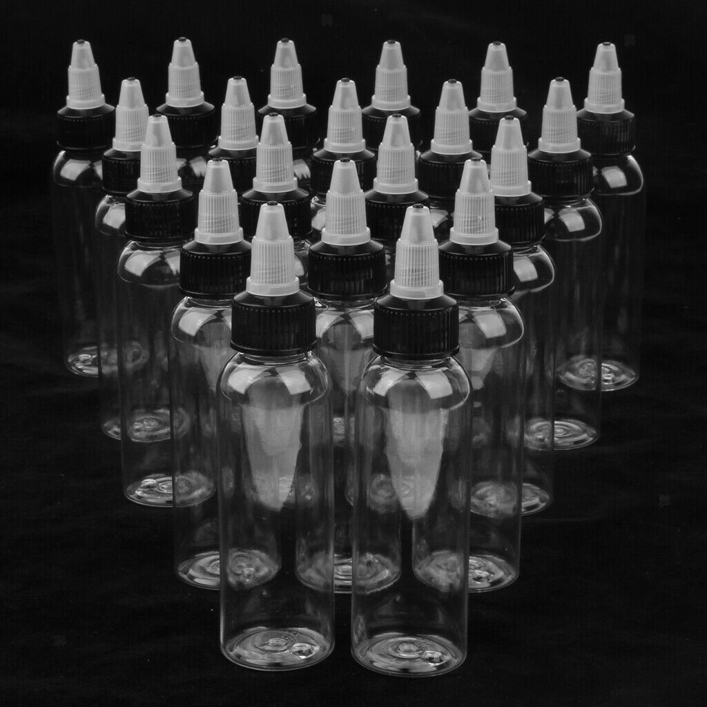 100 Pieces Clear Empty Squeeze Bottles Twist   Liquid Glue Bottles 30ml
