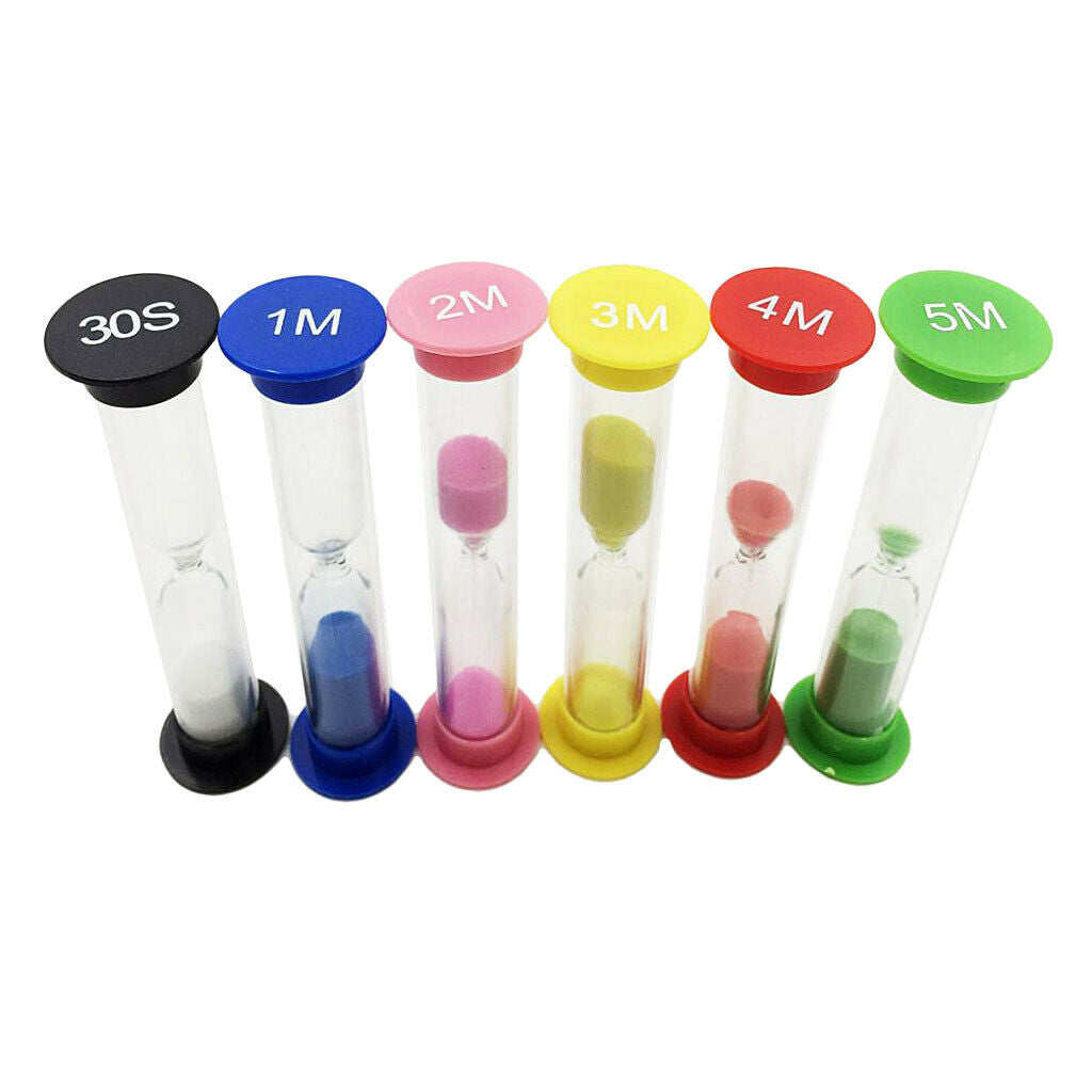 6 x toothbrush clock hourglass egg clock