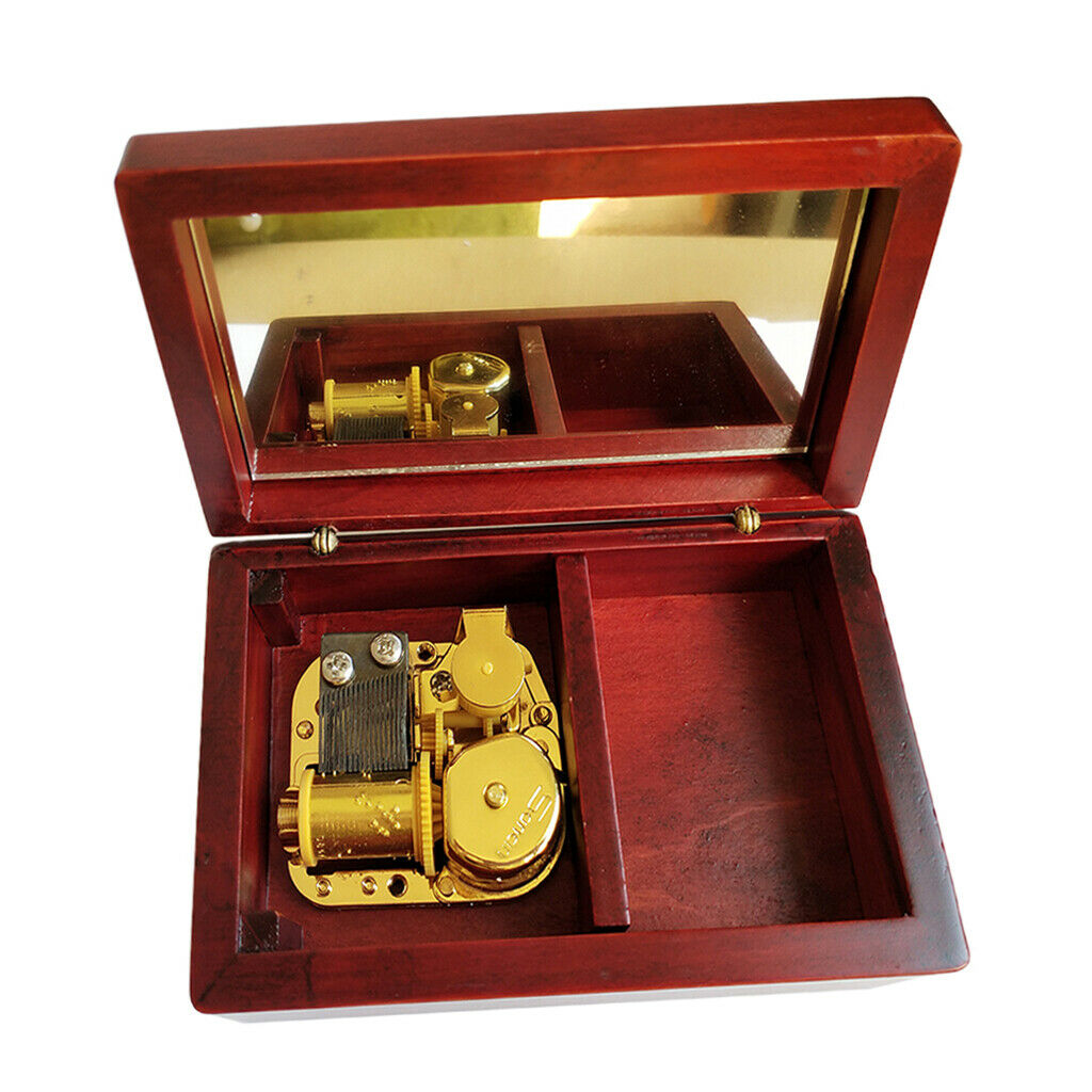 1pc Wooden Jewelry Music Box Exquisite Handmade Creative Decor Festive Gift