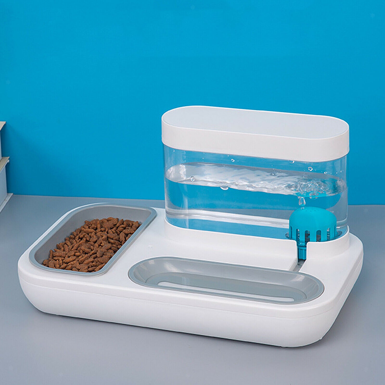 Pets Puppy Water Dispenser Bowl Detachable Drinking Waterer Feeder Dish 1.5L