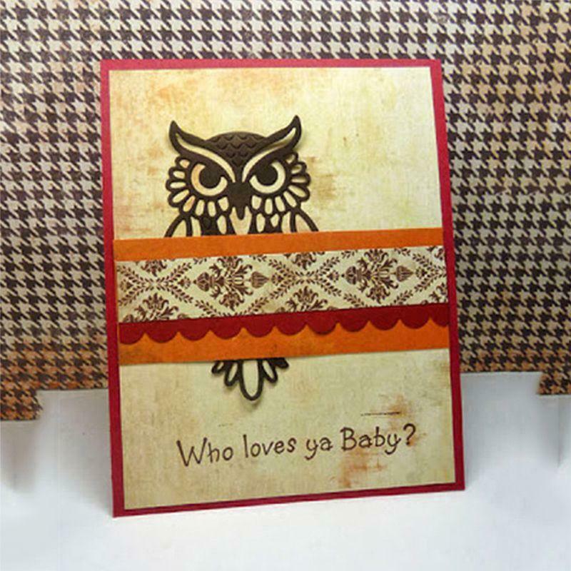 One Owl Metal Cutting Dies Stencil DIY Scrapbooking Album Stamp Paper Card