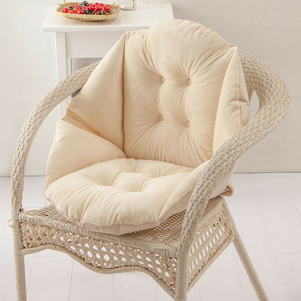 Foam Surrounded Cushion Shell Shape Warm Seat Sofa Pillow Chair Pad-Beige