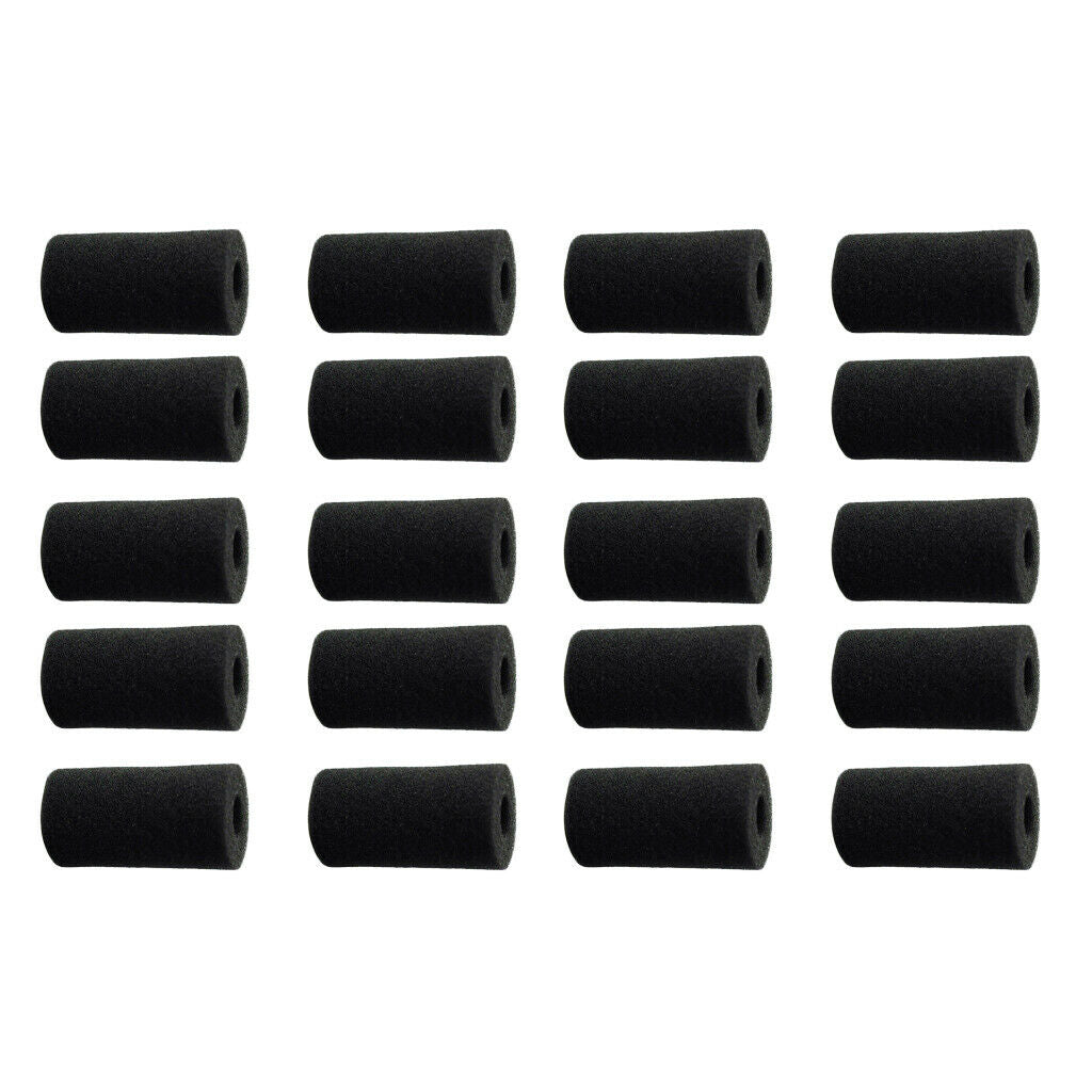 20x Pre-Filter Foam Sponge Filter Covers for Aquarium Fish Tank Black