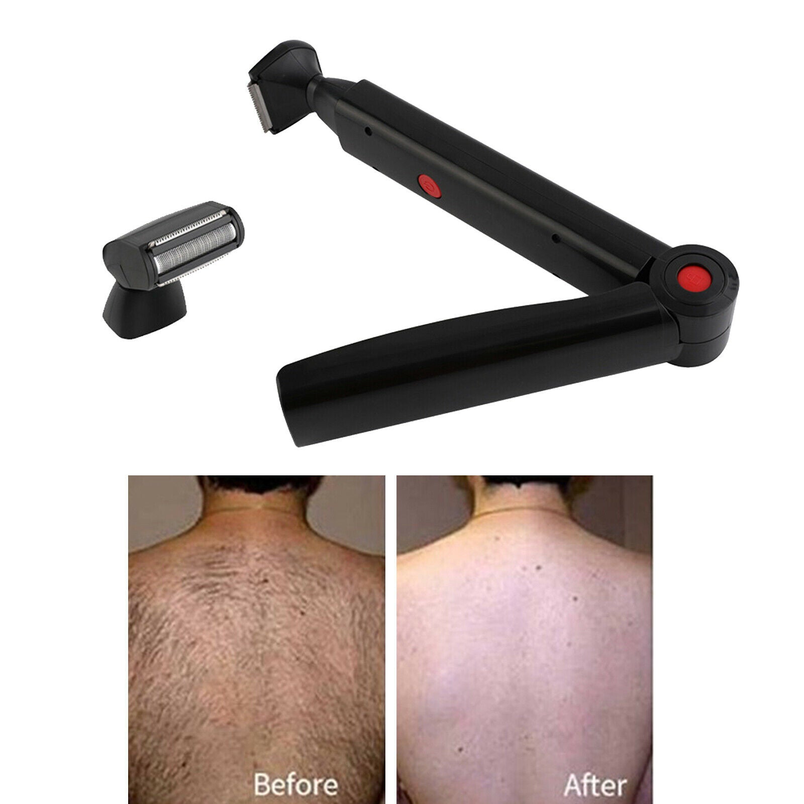 Portable USB Electric Back Hair Shaver Trimmer Back Hair Removal Groomer