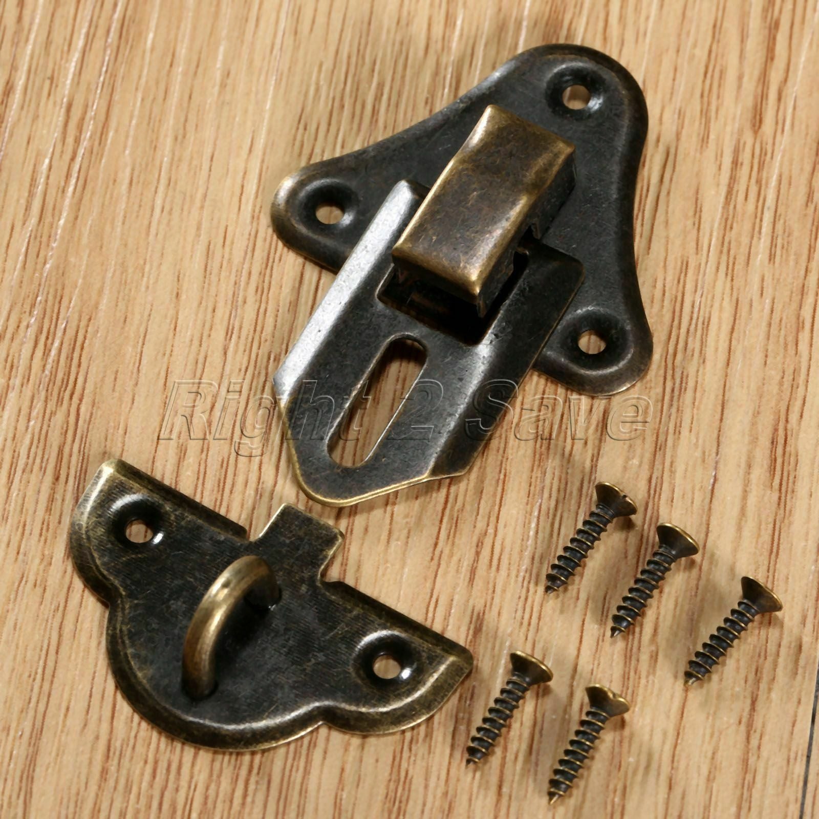 Jewelry Box Decorative Box Latch Hasp Wood Gift Chest Suitcase Lockable Clasp