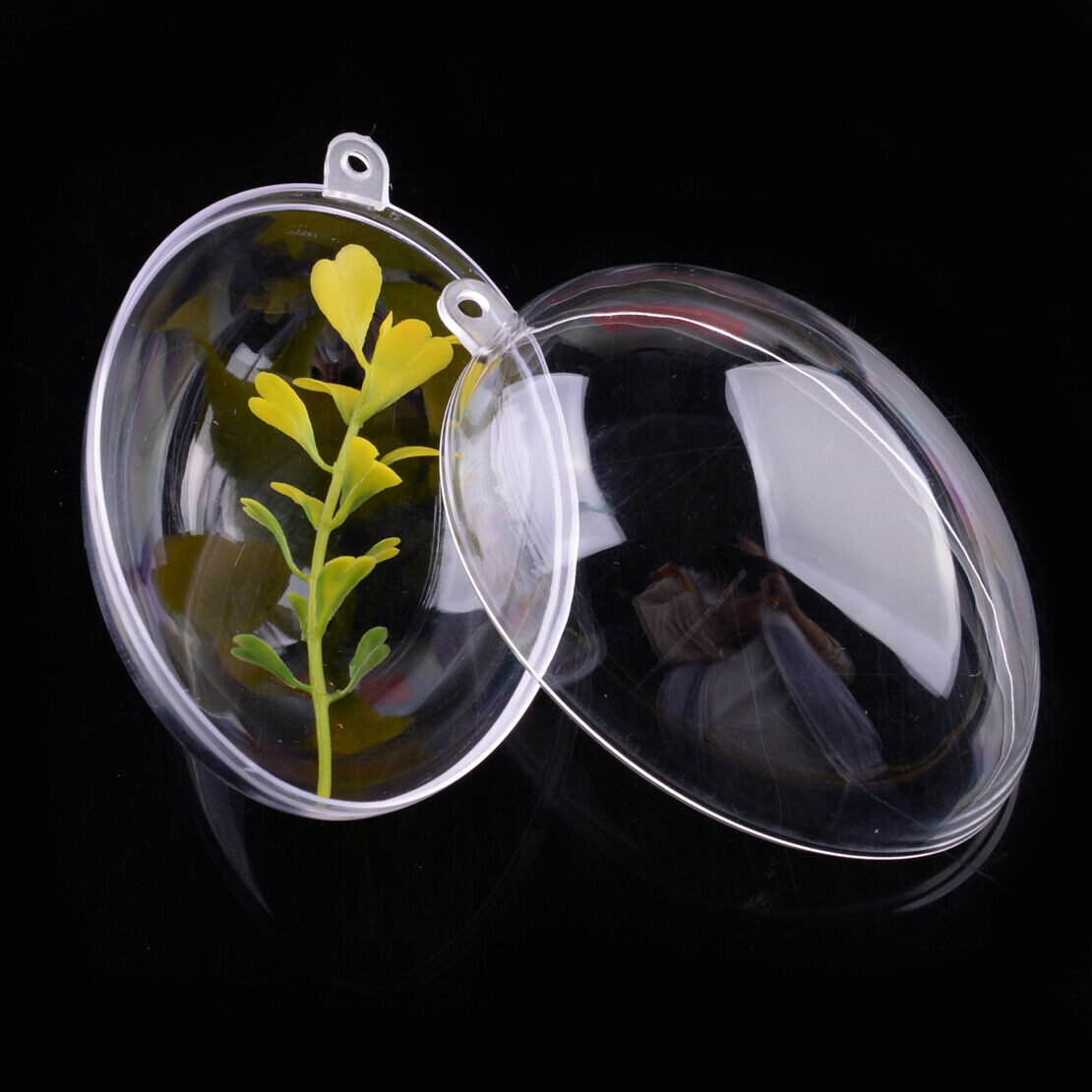 10x Clear Fillable Egg Candy Box Christmas Bauble Tree Ball Ornament Decor Sale