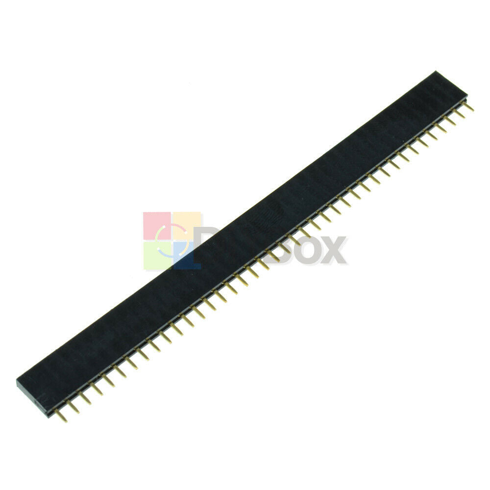 100Pcs 40pin 2.54mm Single Row Straight Female Pin Header Strip PBC Fit Arduino
