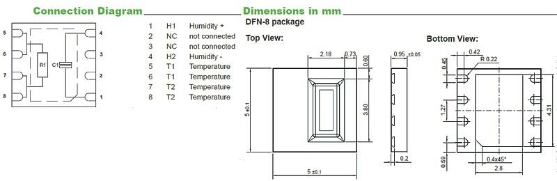 [2pcs] HCT01-00R Humidity Sensor SMD