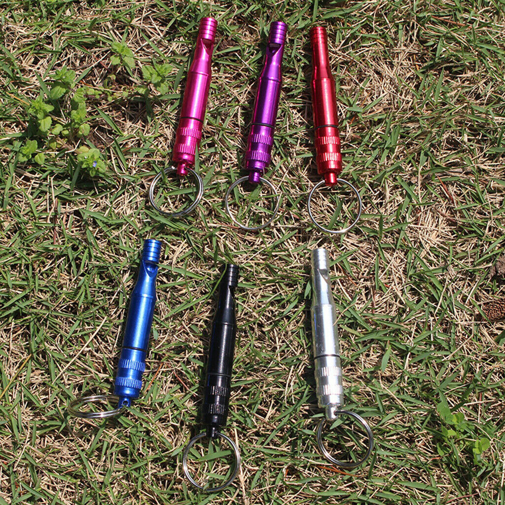 5pcs Aluminum Alloy Emergency Whistle for Outdoor Travel Camping Boating