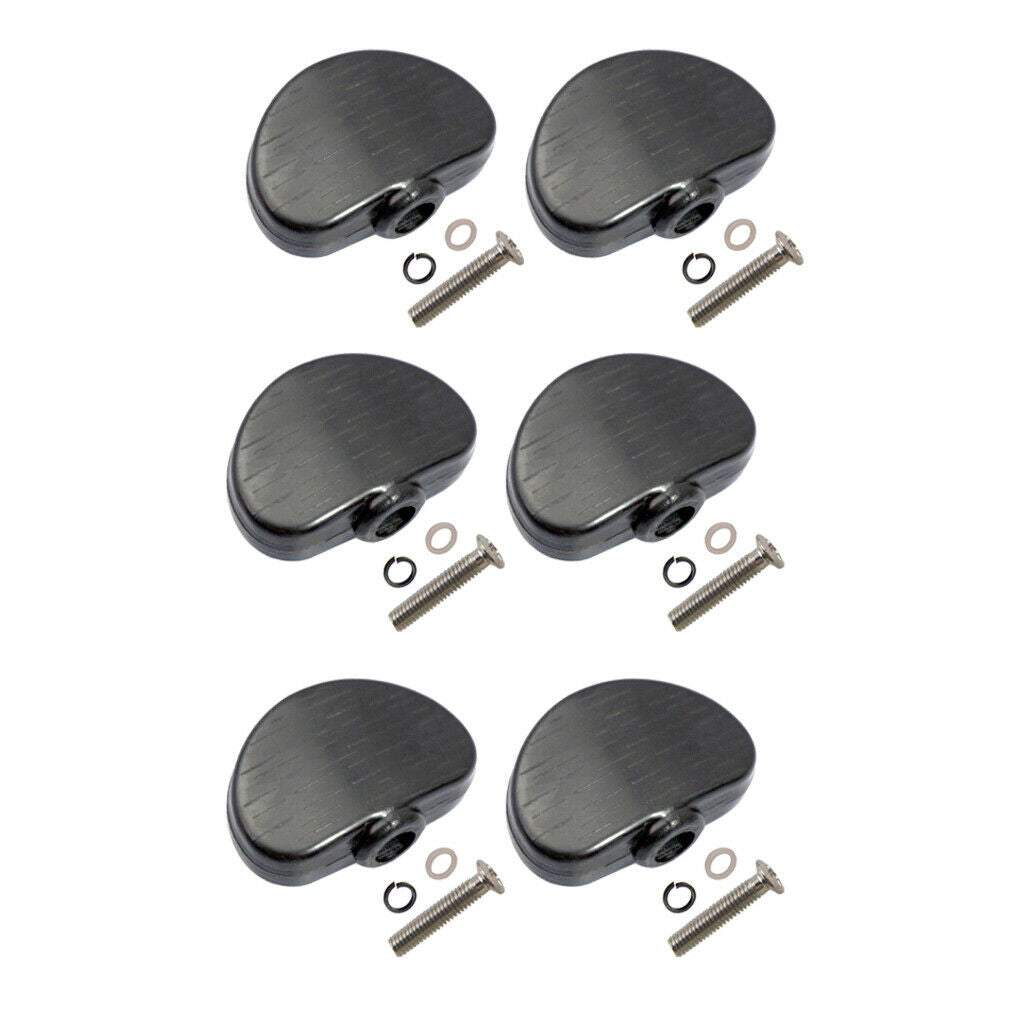 6Pcs Guitar Tuning Pegs Keys Tuners Machine Heads Replacement Buttons Black