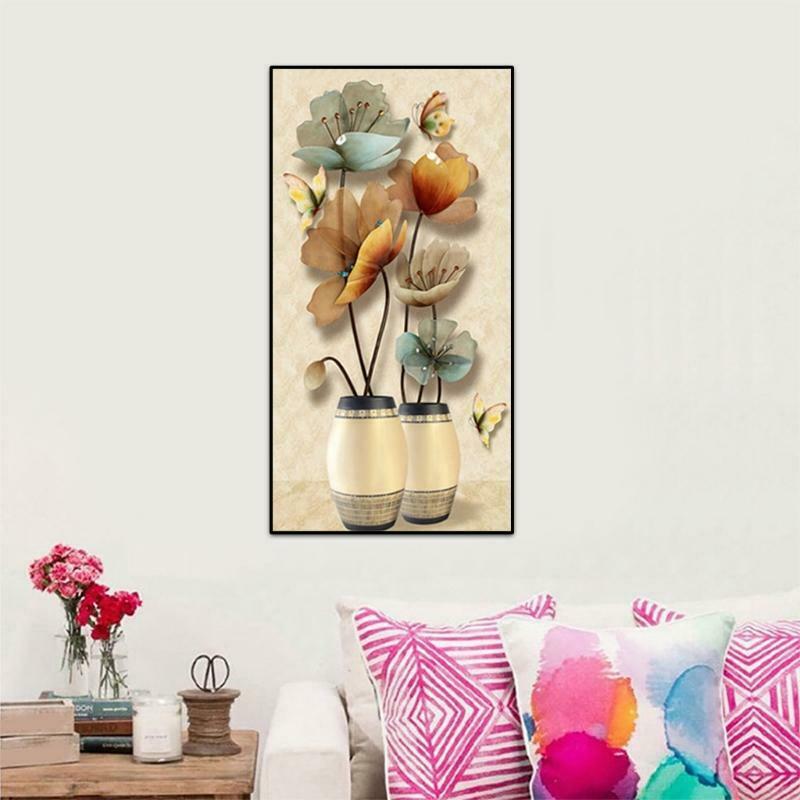 5D DIY Diamond Painting Kit for Adults Flower Vase Full Drill Rhinestone Decor