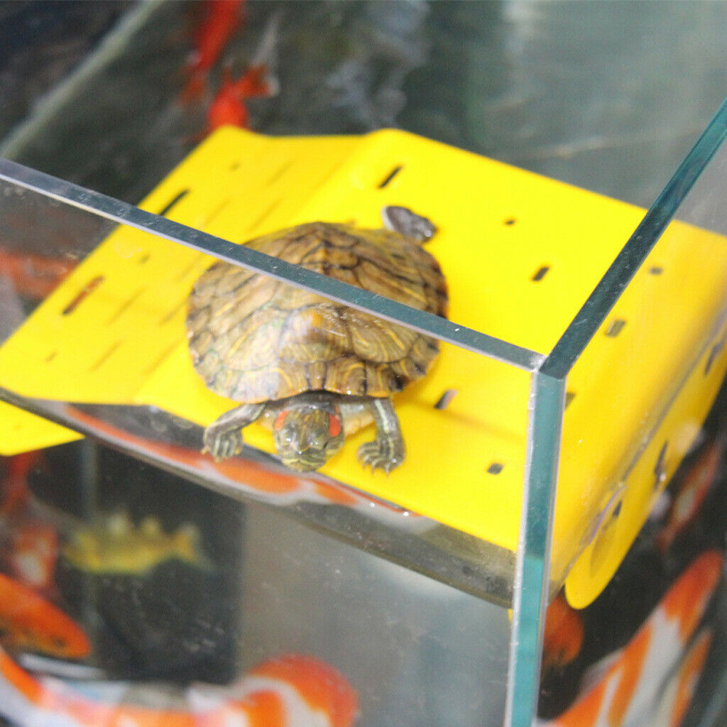 Turtle Terrace Plastic Reptile Basking Rest Turtle Platform with 3 Suction Cup (