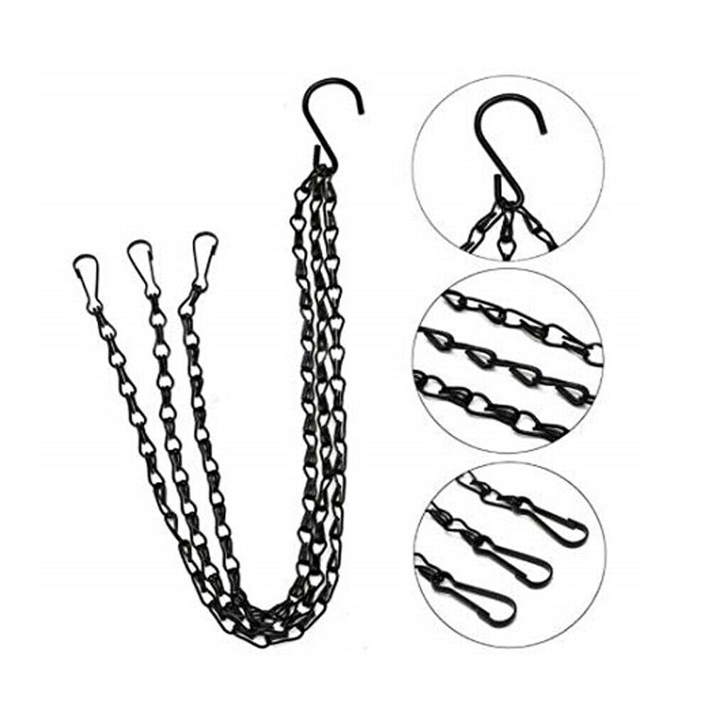 4pcs 16'' 3 Point Flowerpot Hanging Chain Hooks Wind Chimes Hanging Hook