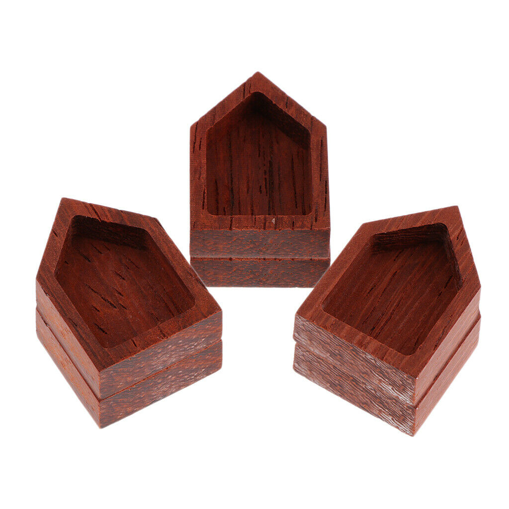 6Pcs Blank Wood Tray Wooden Frame Pendant for Crafts Jewelry Earring DIY