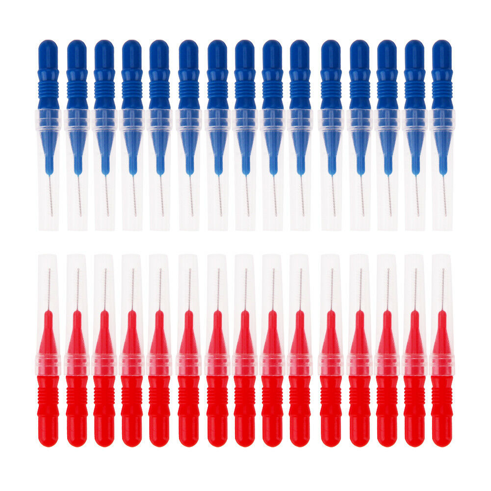 30pcs Tooth Flossing Head Hygiene Dental Plastic Interdental Brush Toothpic @