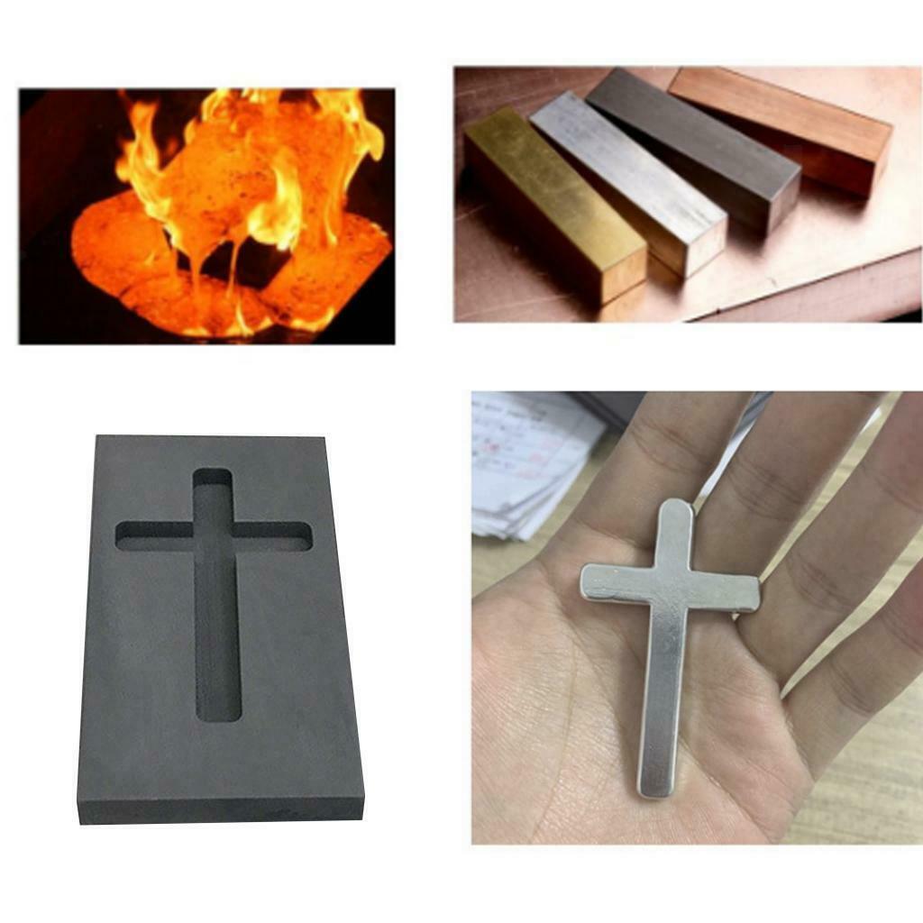 Graphite Mold Multi-Shape DIY Casting Refining Tool Tools 5-6ml Cross