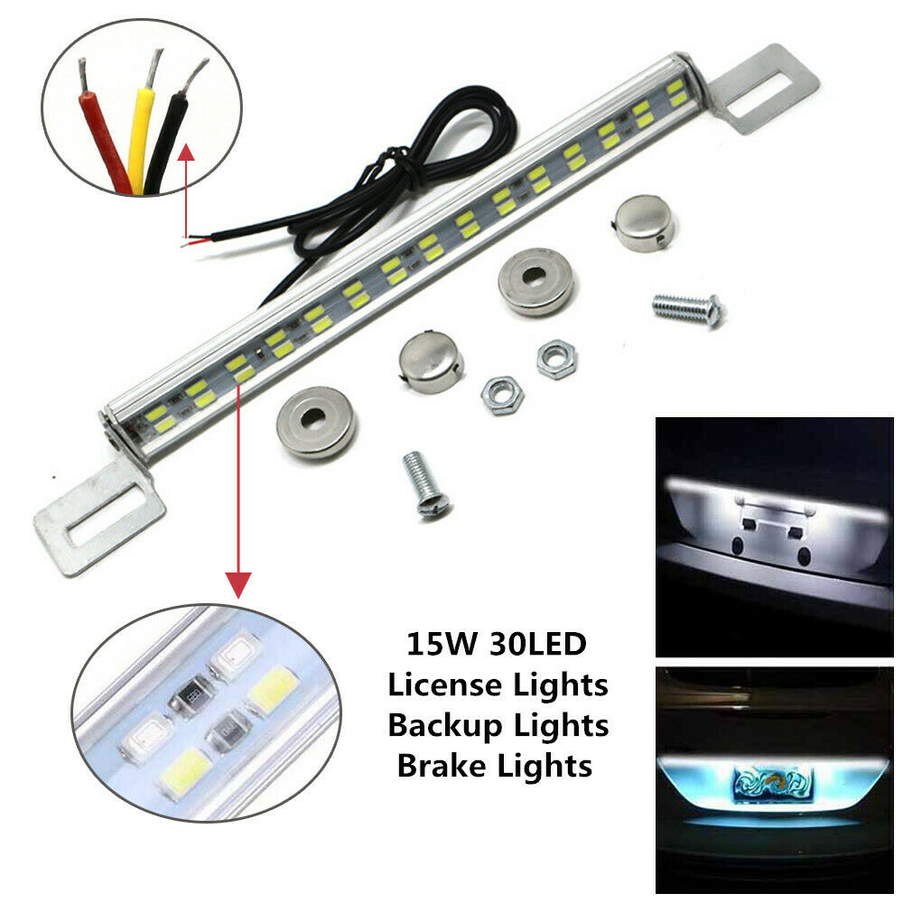 Car LED Reversing Lamp Double Color Stoplight Mini License Plate Signal Light
