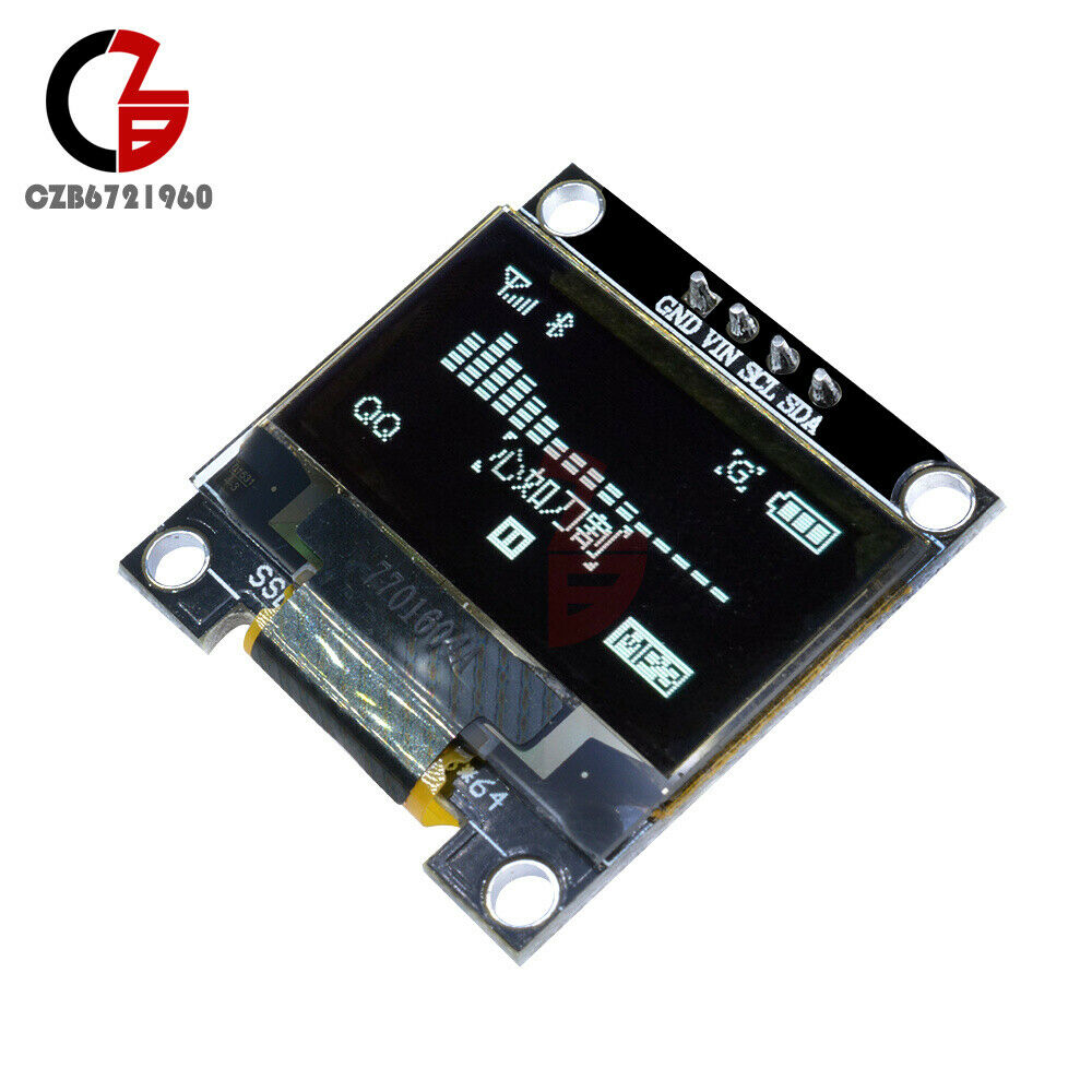 5PCS 0.96" 0.96 Inch 4 pin I2C IIC 128X64 OLED Display Board White for Arduino