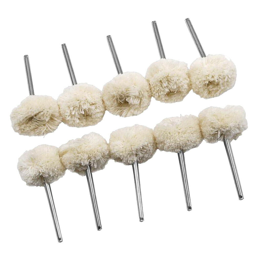 10 pieces 1/8 buffing buffing wool cotton wheel for rotary tool accessories
