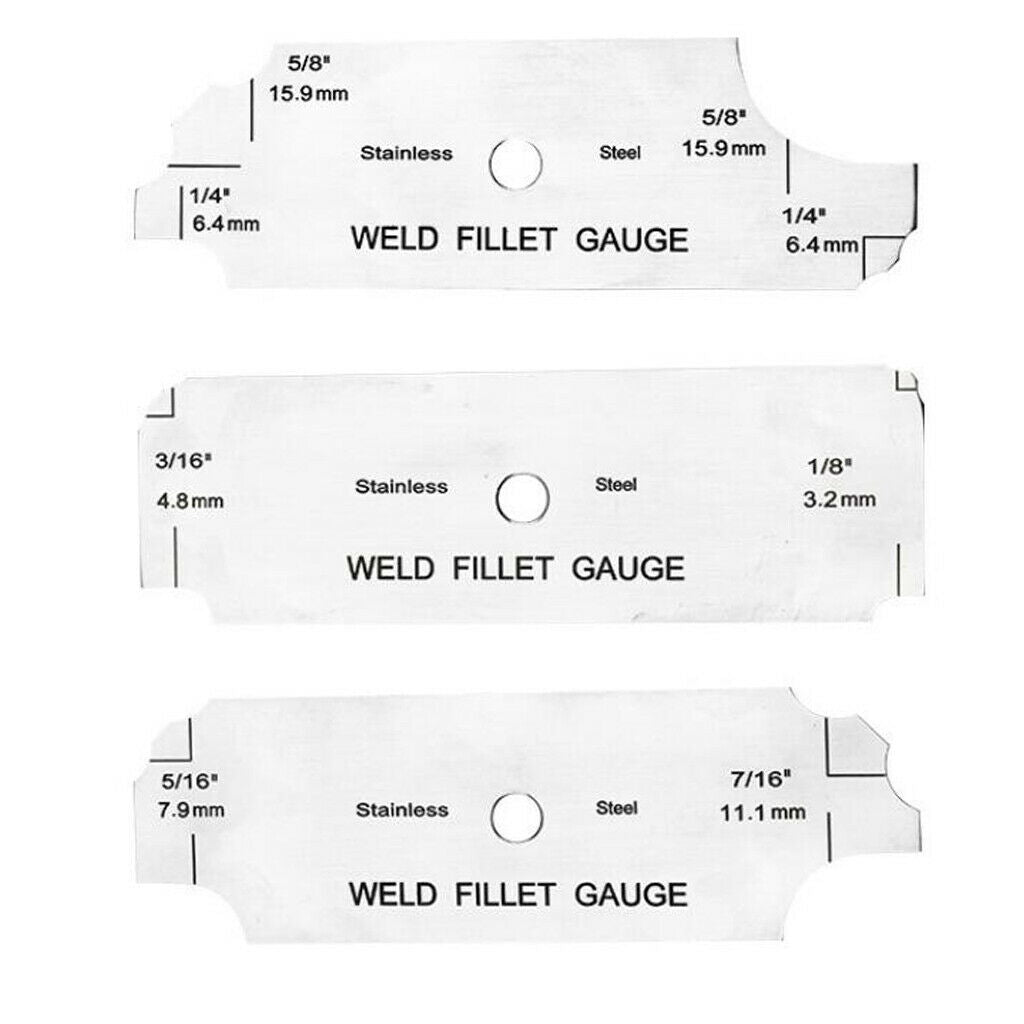 Stainless Steel Weld Fillet Gauge Measuring Ruler Welding Inspection Tool