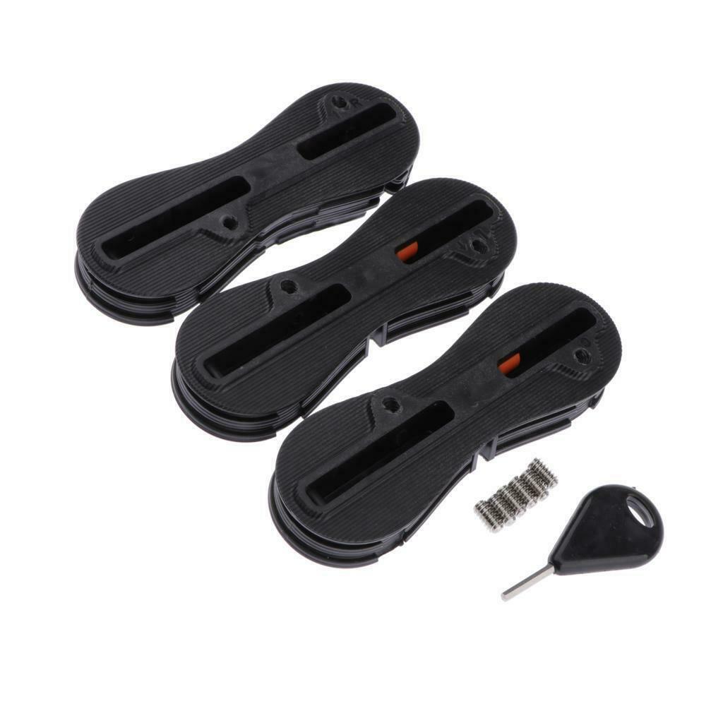 3Pcs Surfboard Fin Box & 6Pcs Stainless Steel Fin Screw and 1 Fin Key for