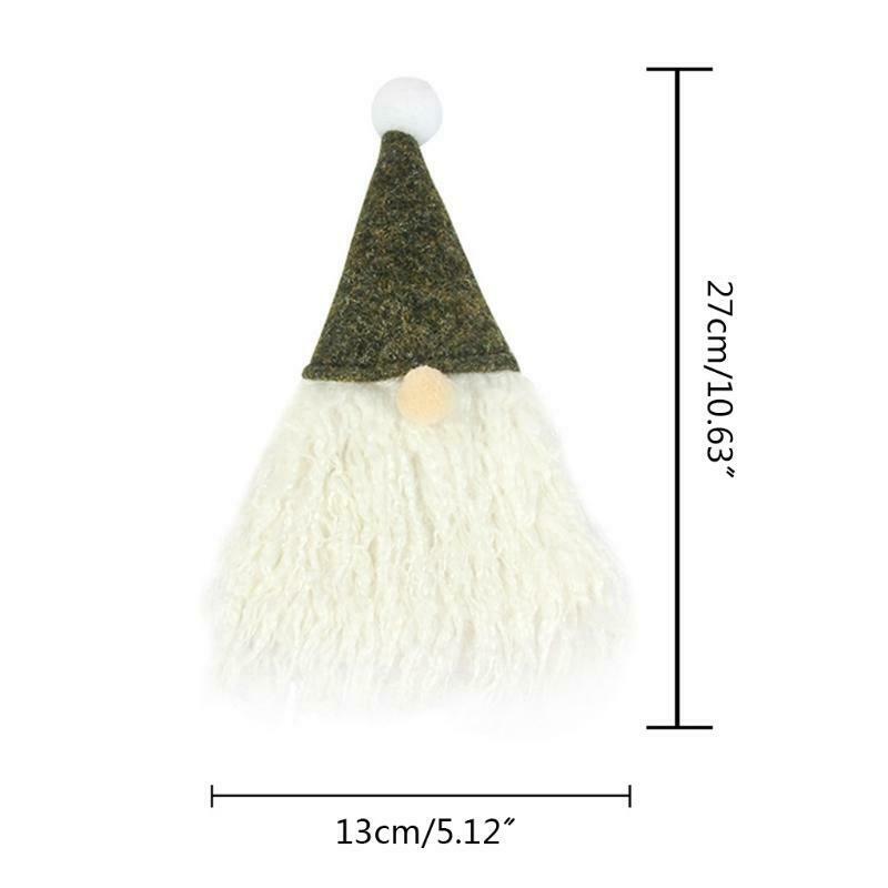 5pcs Christmas Gnome Wine Bottle Covers Handmade Tomte Swedish Gnome Toppers