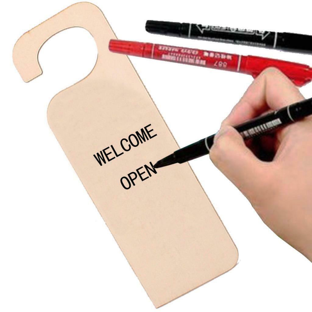 12 Pieces Unfinished Wood Door Knob Hanger Signs for DIY Kid Craft Blank