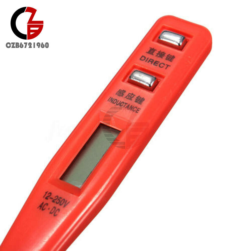 AC/DC Digital LCD Electric Tester Pen Probe Voltage Inductance Detector 12-240V