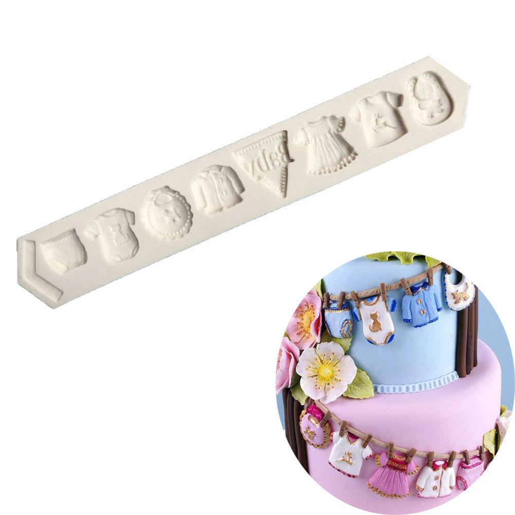 Baby Clothes Silicone mold fondant mold cake decorating tools chocolate J.l8