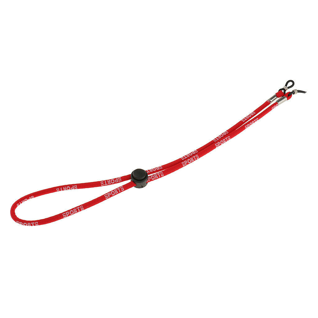 5 Pieces Adjustable Eyeglass Holder Eyewear Sports Band Cord Neck Strap Red