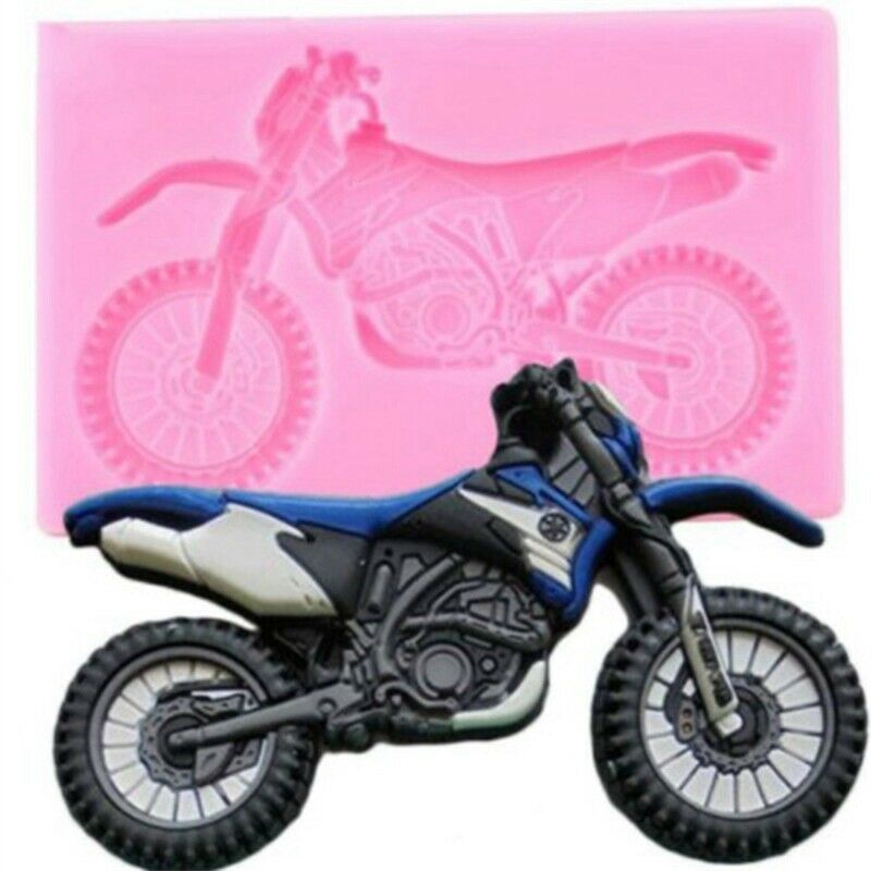 Mould Chocolate Mold Gum Paste Motor Bike Silicone Cake Decorating Sugar topper