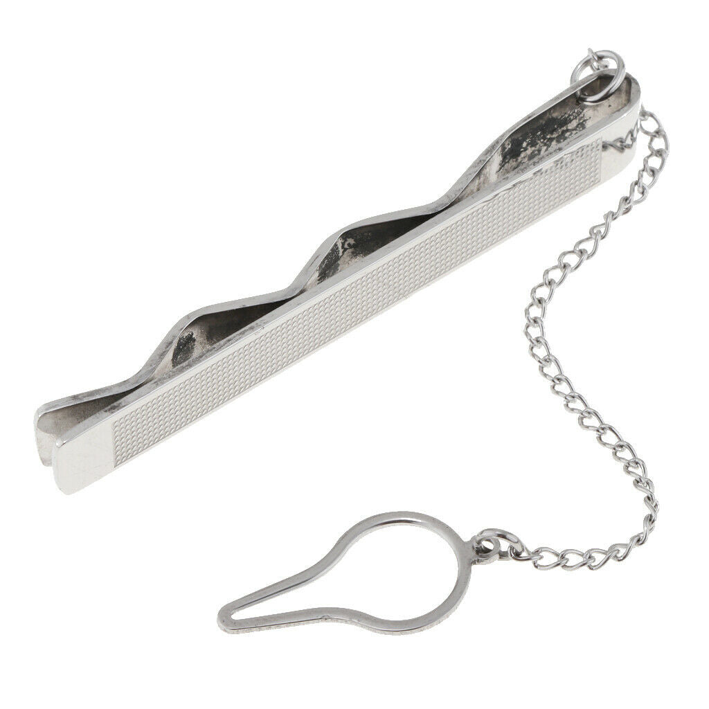 Classic Mens Stainless Steel Necktie Tie Clips Business Necktie Clips Sets 5