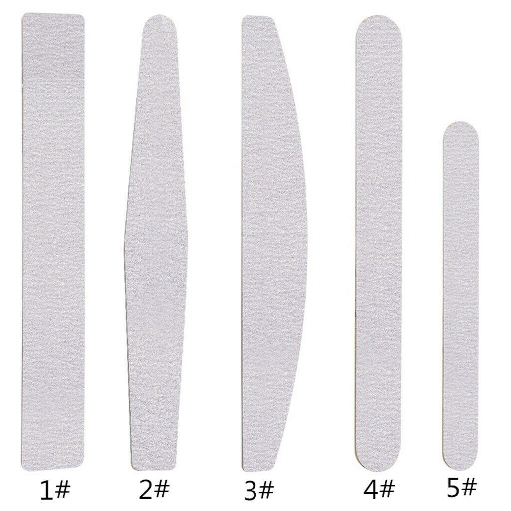 10x Nail File Buffer Adhesive Emery Board Manicure Polishing Sanding Tool 04