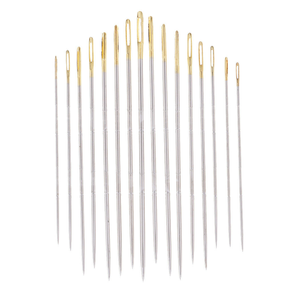 16Pcs Thick Big Eye Sewing Needles for Embroidery Hand Sewing Darning Crafts