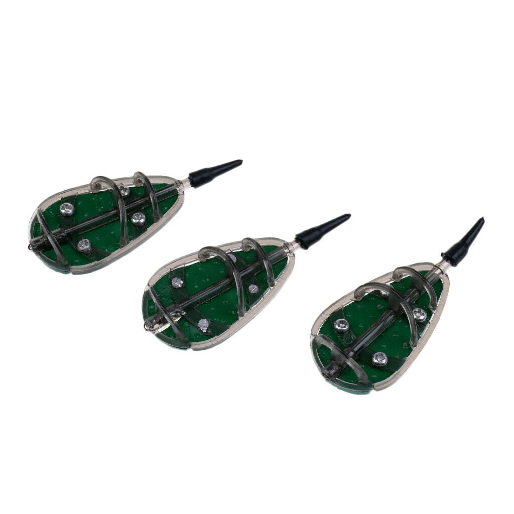Fishing Method Feeder Set 30g 40g 50g Fishing Baits Cage Flat Feeder & Mould