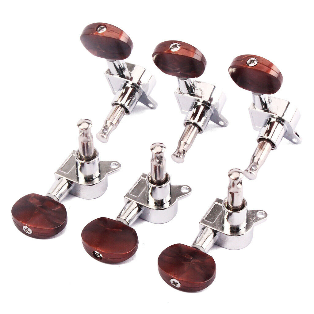 3L 3R Chrome Enclosed Tuning Pegs Machine Heads Tuners for Acoustic Electric